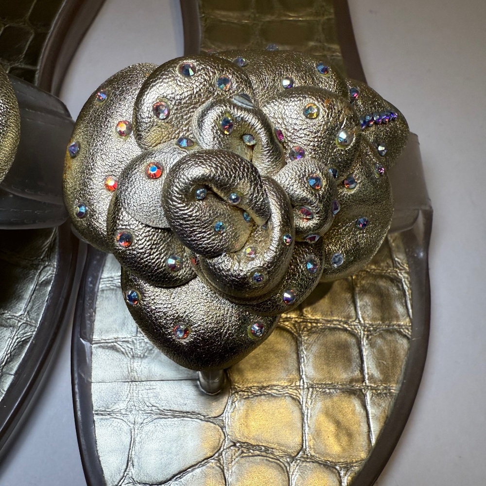 STUART WEITZMAN Sandals with Swarovski crystals Summer Size 8 - Picture 6 of 8